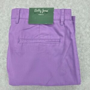 Bobby Jones Men's Size 36 Purple Chino Shorts Flat Front Casual Golf Comfortable